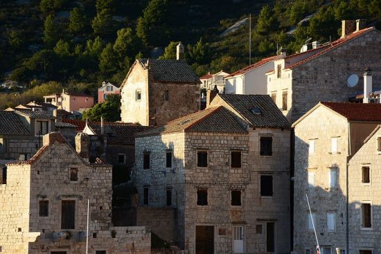 The stone buildings of Vis