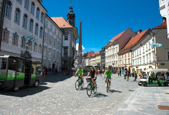 Ljubljana is an easy city to explore by foot or by bicycle