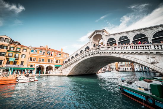 The iconic Rialto Bridge, Venice