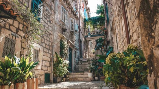 One of the many charming alleyways in Dubrovnik Old Town