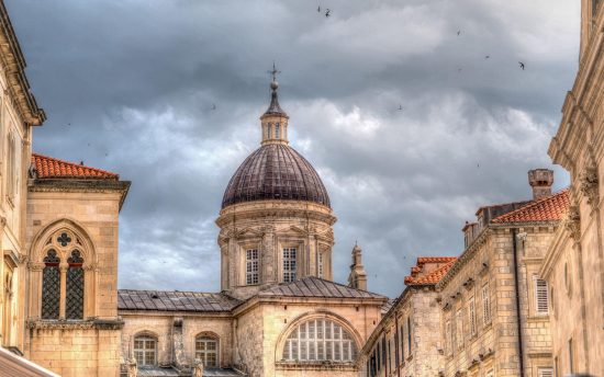 Dubrovnik cathedral's iconic dome rooftop
