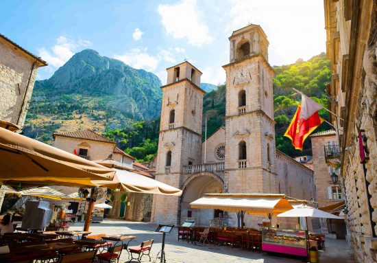 St. Tryphon's Cathedral in Kotor Old Town, Montenegro.
