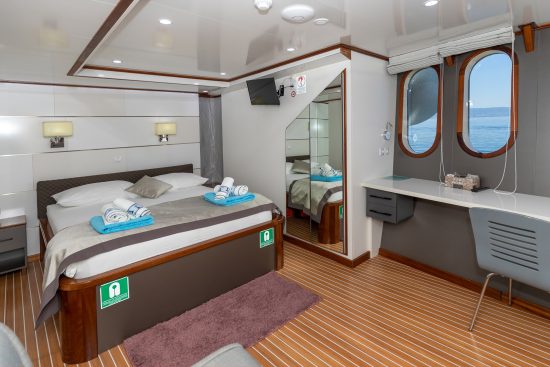 MS Prestige main deck cabin (bow) with triple share capacity.