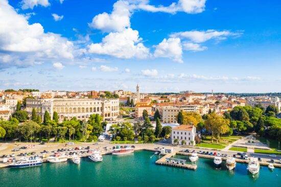 Pula, the seafront city on the southern tip of Croatia’s Istrian Peninsula.