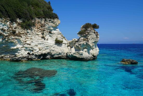 Antipaxos Island in Ionian Sea in Greece
