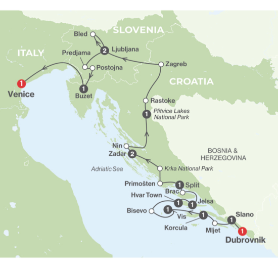 itinerary map