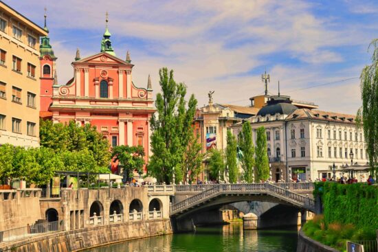 Triple bridge in Ljubljana.